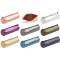 Clairefontaine 8689C - Trousse Scolaire Cuirise Ronde Ø5,5x22 cm en Veritable Cuir irise, Cerise