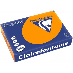 Clairefontaine Trophee 1042 Ramette de 250 feuilles papier 160 g Format A4 Clementine