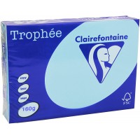 Clairefontaine Trophee Ramette de 250 feuilles papier couleur 160 g A4 Bleu alize
