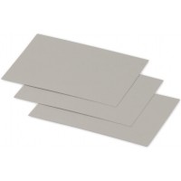 Clairefontaine 11291C - Paquet de 25 Cartes Simples - Format 7x9,5cm - 210g/m² - Coloris Argent - Cartons d'Invitation Evenement