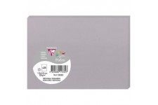 Clairefontaine 11332C - Paquet de 25 Cartes Simples - Format C6 11x15,5cm - 210g/m² - Coloris Gris Koala - Cartons d'Invitation 