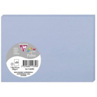 Clairefontaine 11339C - Paquet de 25 Cartes Simples - Format C6 11x15,5cm - 210g/m² - Coloris Bleu Lavande - Cartons d'Invitatio