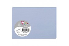 Clairefontaine 11339C - Paquet de 25 Cartes Simples - Format C6 11x15,5cm - 210g/m² - Coloris Bleu Lavande - Cartons d'Invitatio