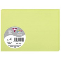 Clairefontaine 11350C - Paquet de 25 Cartes Simples - Format C6 11x15,5cm - 210g/m² - Coloris Vert Bourgeon - Cartons d'Invitati