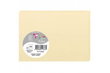 Clairefontaine 11376C - Paquet de 25 Cartes Simples - Format C6 11x15,5cm - 210g/m² - Coloris Chamois - Cartons d'Invitation Eve