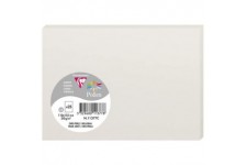 Clairefontaine 11377C - Paquet de 25 Cartes Simples - Format C6 11x15,5cm - 210g/m² - Coloris Gris Perle - Cartons d'Invitation 