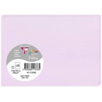Clairefontaine 11378C - Paquet de 25 Cartes Simples - Format C6 11x15,5cm - 210g/m² - Coloris Lilas - Cartons d'Invitation Evene