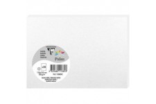 Clairefontaine 11385C - Paquet de 25 Cartes Simples - Format C6 11x15,5cm - 210g/m² - Coloris Blanc Irise - Cartons d'Invitation
