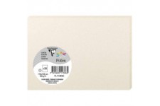 Clairefontaine 11386C - Paquet de 25 Cartes Simples - Format C6 11x15,5cm - 210g/m² - Coloris Ivoire Irise - Cartons d'Invitatio