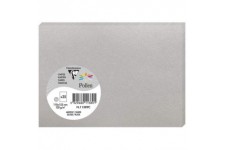 Clairefontaine 11389C - Paquet de 25 Cartes Simples - Format C6 11x15,5cm - 210g/m² - Coloris Argent - Cartons d'Invitation Even