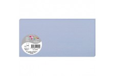 Clairefontaine 11539C - Paquet de 25 Cartes Simples - Format DL 10,6x21,3cm - 210g/m² - Coloris Bleu Lavande - Cartons d'Invitat