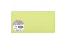 Clairefontaine 11540C - Paquet de 25 Cartes Simples - Format DL 10,6x21,3cm - 210g/m² - Coloris Vert Bourgeon - Cartons d'Invita