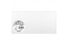 Clairefontaine 11585C - Paquet de 25 Cartes Simples - Format DL 10,6x21,3cm - 210g/m² - Coloris Blanc Irise - Cartons d'Invitati