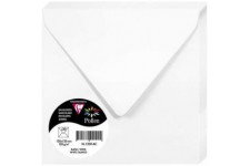 Clairefontaine 12016C - Paquet de 20 Enveloppes Gommees - Format Carre 12x12cm - 120g/m² - Coloris Blanc - Invitation Evenements