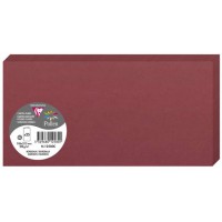 Clairefontaine 12580C - Paquet de 25 Cartes Doubles - Format DL 10,6x21,3cm - 210g/m² - Coloris Bordeaux - Cartons d'Invitation 