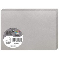 Clairefontaine 12589C - Paquet de 25 Cartes Doubles - Format C6 11x15,5cm - 210g/m² - Coloris Argent - Cartons d'Invitation Even
