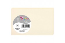 Clairefontaine 1417C - Paquet de 25 Cartes Simples - Format 8,2x12,8cm - 210g/m² - Coloris Ivoire - Cartons d'Invitation Eveneme