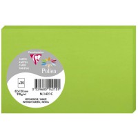 Clairefontaine 1421C - Paquet de 25 Cartes Simples - Format 8,2x12,8cm - 210g/m² - Coloris Vert menthe - Cartons d'Invitation Ev