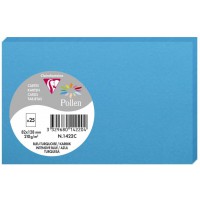 Clairefontaine 1422C - Paquet de 25 Cartes Simples - Format 8,2x12,8cm - 210g/m² - Coloris Bleu Turquoise - Cartons d'Invitation