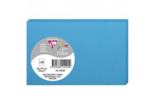 Clairefontaine 1422C - Paquet de 25 Cartes Simples - Format 8,2x12,8cm - 210g/m² - Coloris Bleu Turquoise - Cartons d'Invitation