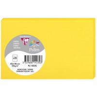 Clairefontaine 1423C - Paquet de 25 Cartes Simples - Format 8,2x12,8cm - 210g/m² - Coloris Jaune Soleil - Cartons d'Invitation E