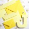Clairefontaine 1423C - Paquet de 25 Cartes Simples - Format 8,2x12,8cm - 210g/m² - Coloris Jaune Soleil - Cartons d'Invitation E