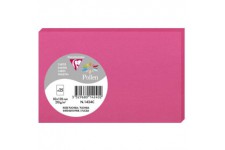 Clairefontaine 1424C - Paquet de 25 Cartes Simples - Format 8,2x12,8cm - 210g/m² - Coloris Rose Fuchsia - Cartons d'Invitation E