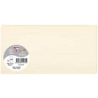 Clairefontaine 1517C - Paquet de 25 Cartes Simples - Format DL 10,6x21,3cm - 210g/m² - Coloris Ivoire - Cartons d'Invitation Eve