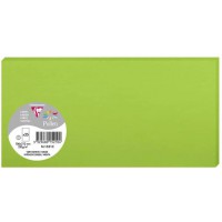 Clairefontaine 1521C - Paquet de 25 Cartes Simples - Format DL 10,6x21,3cm - 210g/m² - Coloris Vert Menthe - Cartons d'Invitatio