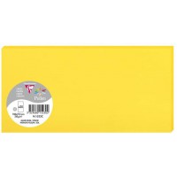 Clairefontaine 1523C - Paquet de 25 Cartes Simples - Format DL 10,6x21,3cm - 210g/m² - Coloris Jaune Soleil - Cartons d'Invitati