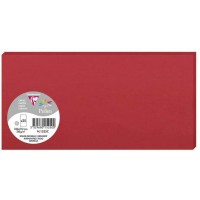 Clairefontaine 1525C - Paquet de 25 Cartes Simples - Format DL 10,6x21,3cm - 210g/m² - Coloris Rouge Groseille - Cartons d'Invit
