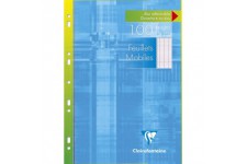 Clairefontaine 1731C - Un etui carton 100 pages Feuillets mobiles perfores 21x29,7 cm 90g grands carreaux