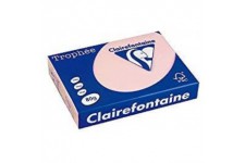 CLAIREFONTAINE Ramette 500 Feuilles Papier 80g A4 210x297 mm Certifie FSC ROSE