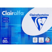 Clairefontaine 1979C Papier d'impression opaque (500 feuilles, A4, 21 x 29,7 cm, 80 g, ideal pour les impressions et les impres