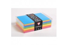 Clairefontaine 20811C - Correspondance Pollen - Coffret 40 Enveloppes 9x14cm + 40 Cartes Simples 8,2x12,8cm - Theme Ete - 5 Colo