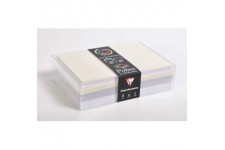 Clairefontaine 20842C - Correspondance Pollen - Coffret 40 Enveloppes C6 11,4x16,2cm + 40 Cartes Simples 11x15,5cm - Theme Maria