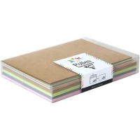 Clairefontaine 20901C - Coffret de 20 Enveloppes Auto-Adhesives, Format C6 (11,4x16,2cm) + 20 Cartes Simples, Format 11x15,5cm -