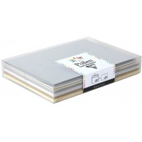 Clairefontaine 20903C - Coffret de 20 Enveloppes Auto-Adhesives, Format C6 (11,4x16,2cm) + 20 Cartes Simples, Format 11x15,5cm -