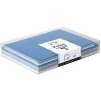 Clairefontaine 20907C - Coffret de 20 Enveloppes Auto-Adhesives, Format C6 (11,4x16,2cm) + 20 Cartes Simples, Format 11x15,5cm -