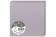 Clairefontaine 21832C - Paquet de 25 Cartes Doubles - Format Carre (13,5x13,5cm) - 210g/m² - Coloris Gris Koala - Carton d'Invit