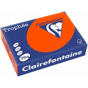 Clairefontaine Trophee - Ramette de papier/cartonne, 250 feuilles, A4 21 x 29.7 cm, Rouge cardinal