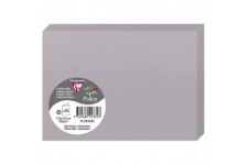 Clairefontaine 22332C - Paquet de 25 Cartes Doubles - Format C6 (11x15,5cm) - 210g/m² - Coloris Gris Koala - Carton d'Invitation