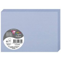 Clairefontaine 22339C - Paquet de 25 Cartes Doubles - Format C6 (11x15,5cm) - 210g/m² - Coloris Bleu Lavande - Carton d'Invitati