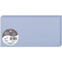 Clairefontaine 22539C - Paquet de 25 Cartes Doubles - Format DL (10,6x21,3cm) - 210g/m² - Coloris Bleu Lavande - Carton d'Invita