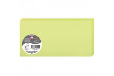 Clairefontaine 22540C - Paquet de 25 Cartes Doubles - Format DL (10,6x21,3cm) - 210g/m² - Coloris Vert Bourgeon - Carton d'Invit