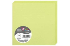 Clairefontaine 22840C - Un paquet de 25 cartes pliees Pollen 13,5x13,5 cm 210g, Vert bourgeon