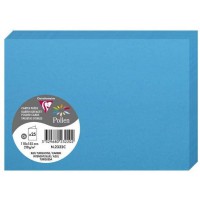 Clairefontaine 2322C - Paquet de 25 Cartes Doubles - Format C6 11x15,5cm - 210g/m² - Coloris Bleu Turquoise - Cartons d'Invitati