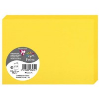 Clairefontaine 2323C - Paquet de 25 Cartes Doubles - Format C6 11x15,5cm - 210g/m² - Coloris Jaune Soleil - Cartons d'Invitation