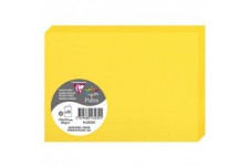 Clairefontaine 2323C - Paquet de 25 Cartes Doubles - Format C6 11x15,5cm - 210g/m² - Coloris Jaune Soleil - Cartons d'Invitation