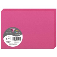 Clairefontaine 2324C - Paquet de 25 Cartes Doubles - Format C6 11x15,5cm - 210g/m² - Coloris Rose Fuchsia - Cartons d'Invitation